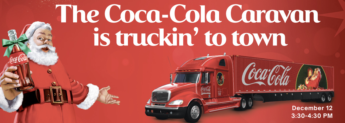 Santa is coming with the Coca-Cola Truck to Audubon Market on December 12, 3:30-4:30 PM